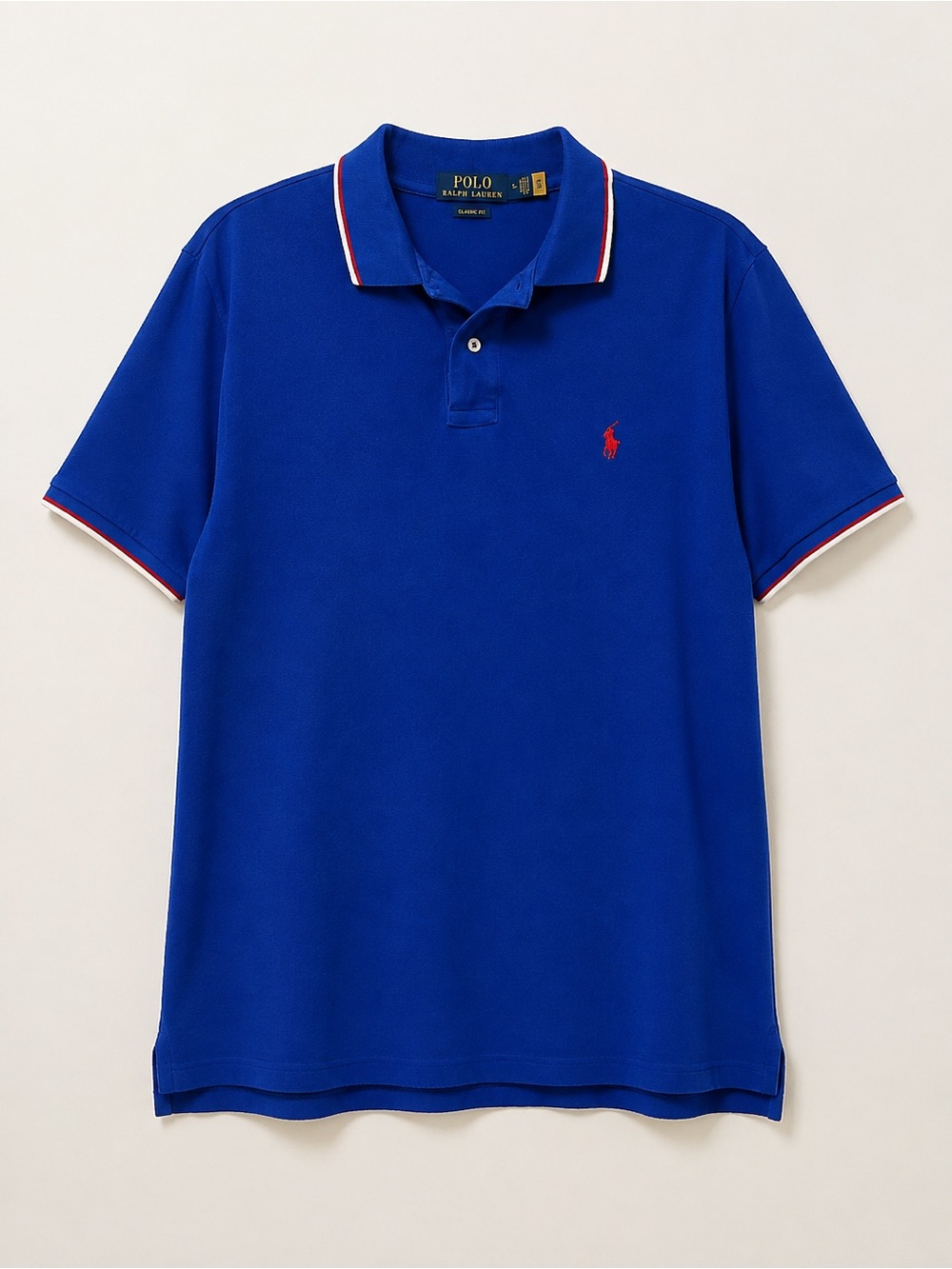 Polo by Ralph Lauren Royal Blue Polo with Red Pony and White-Red Trim